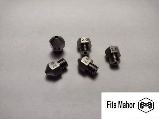 (multi-pack) 2.0 mm Stainless Steel Nozzle 3D Printer