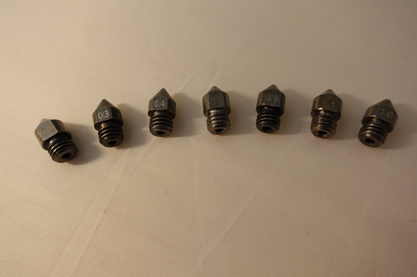 Steel 3D printer nozzles